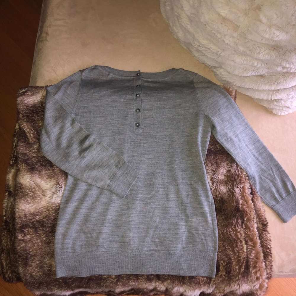 Ann Taylor Grey 3/4 Sleeve Shirt